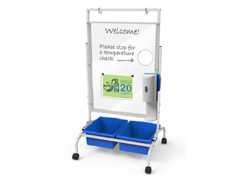 Clear Dry-Erase Health Screening Station