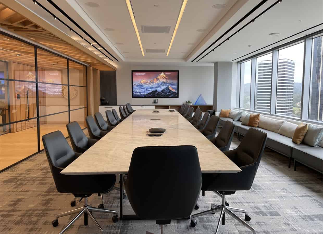 Corporate Conference room with audio visual systems